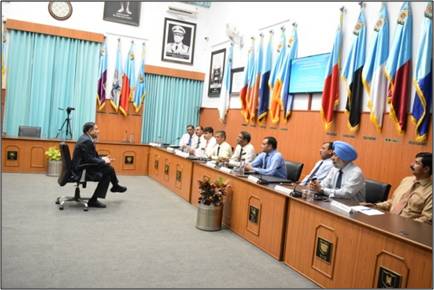 Sh. M.L. Kumawat, IPS (Retd.), Former DG, BSF, in an indoor session