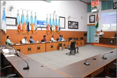 Sh. K. Sita Ram, DIG, Indian Coast Guard, in an indoor session