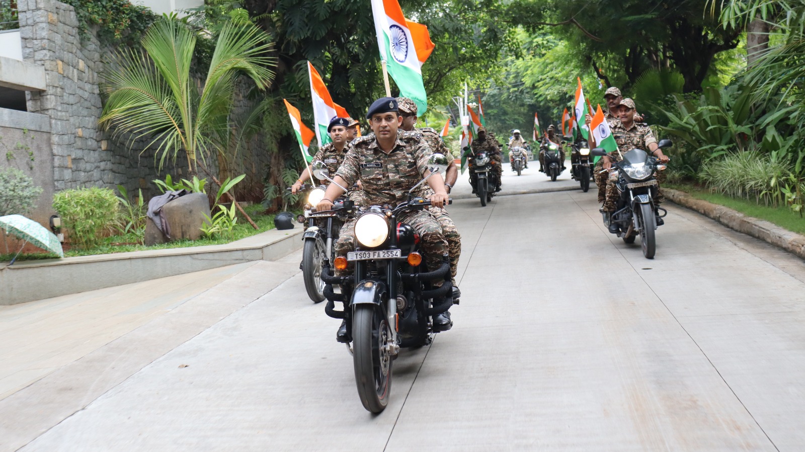 Bike Rally on the eve of 78th Independence Day, Har Ghar Tiranga Rally by SS HQR, CRPF