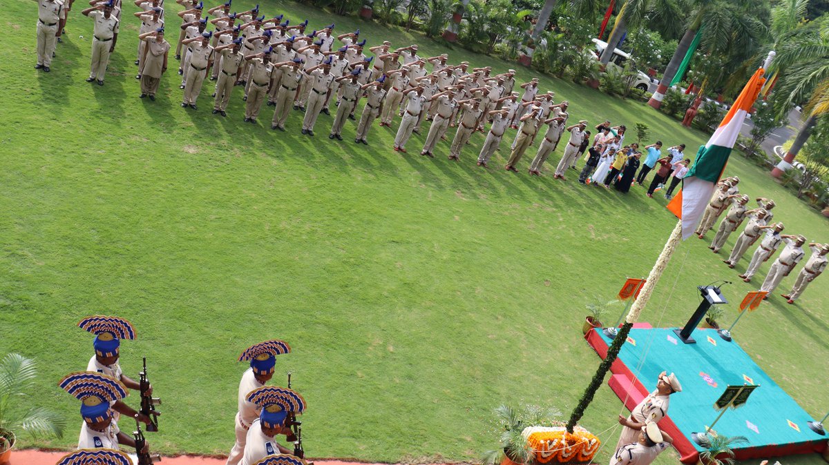 78th National Festival, the Independence Day. Tricolor hoisted at HQ Southern Sector.