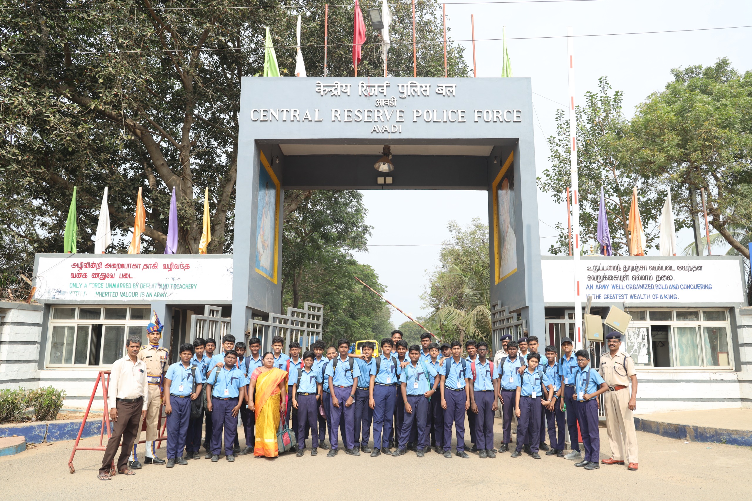 Familiarization Tour for 120 Class IX students of SBOA School, Chennai by GC AVADI & 97RAF