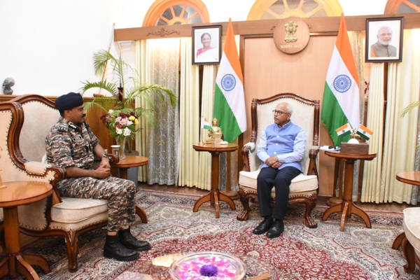 DG CRPF called on the Honble Governor Shri Ajay Kumar Bhalla