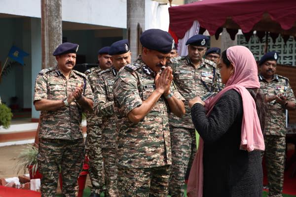 Sh G P Singh DG CRPF visited GC Guwahati and meets family of Martyrs and Ex-CRPF personnel