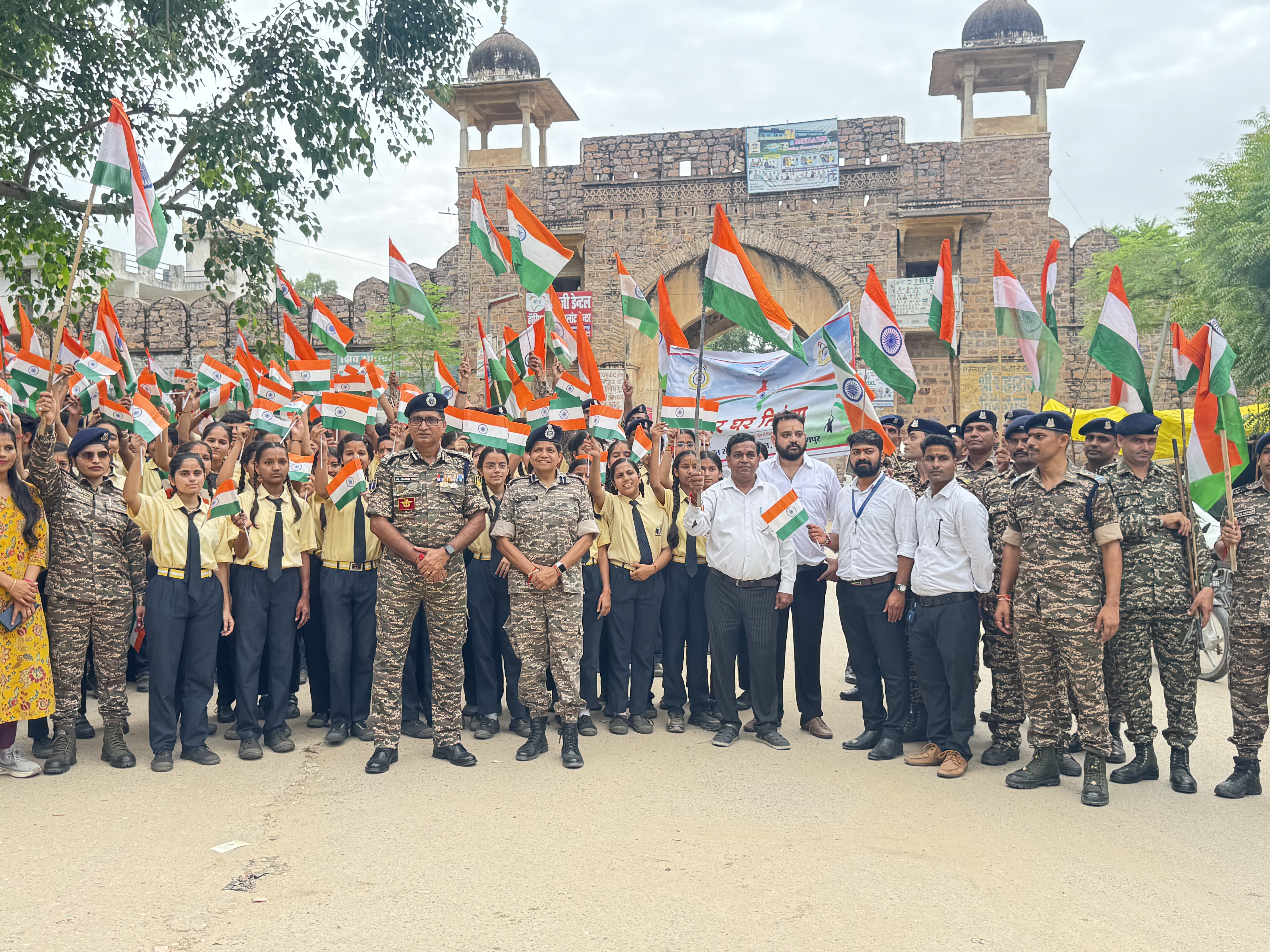 Tiranga Rally organised by Rajasthan Sector CRPF in Jaipur Nayala.